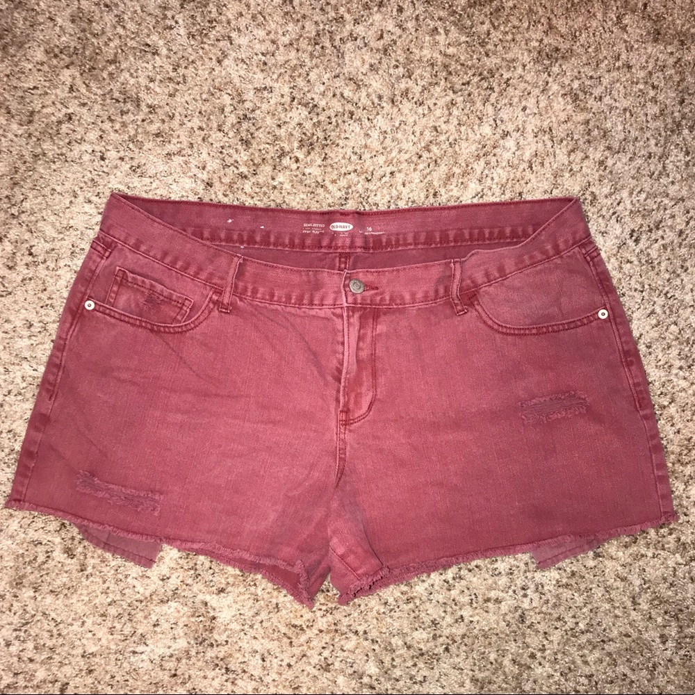 Old Navy Red Jean Shorts